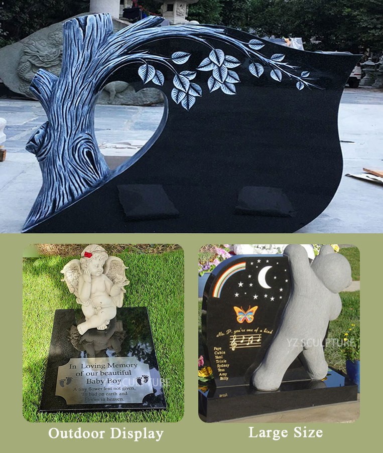 Solemn Hand Made Eternal Memorial Grave Yard Marble Tomb Stone