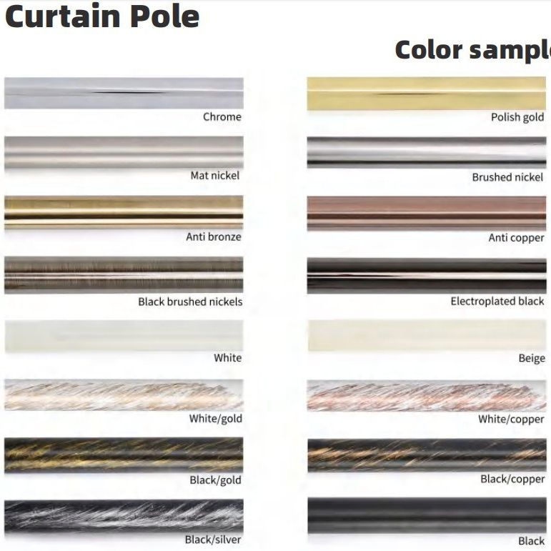 Modern Style Curtain Rod Curtain Rod Telescopic Color Iron Curtain Pipes
