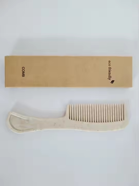 Hot Selling Wheat Straw Biodegradable Hair Combs Custom Logo Accept