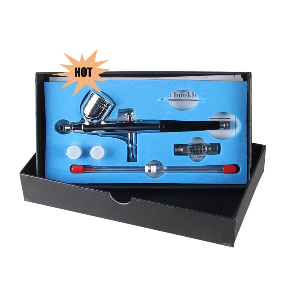 0.3mm Gravity Feed Dual-Action Airbrush Paint Spray Gun Kit Set