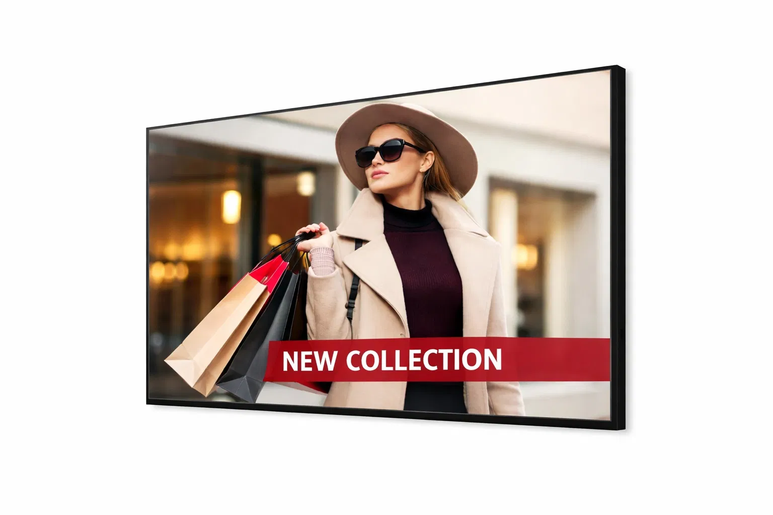 86-дюймовый подвесной цифровой дисплей для витрин и магазинов