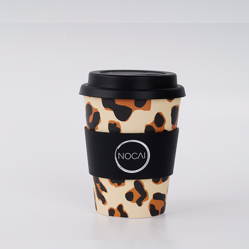 Factory Wholesale Price Office 350ml Bamboo Fiber Coffee Cups Can Add Printed Paper Logo to Consult The Holiday Gift Bamboo Offee Cups