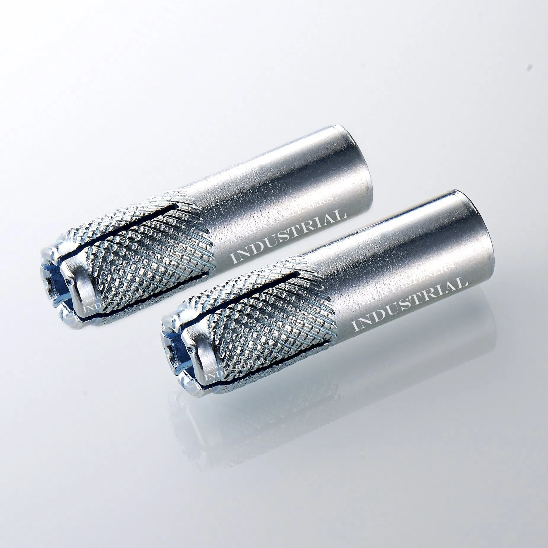 3/8'' Zinc Plated Carbon Steel Knurled Drop-in Anchor Internally Threaded Shell-Type Anchor Fastener Flange Expansion Concrete Fastener Threaded Nut