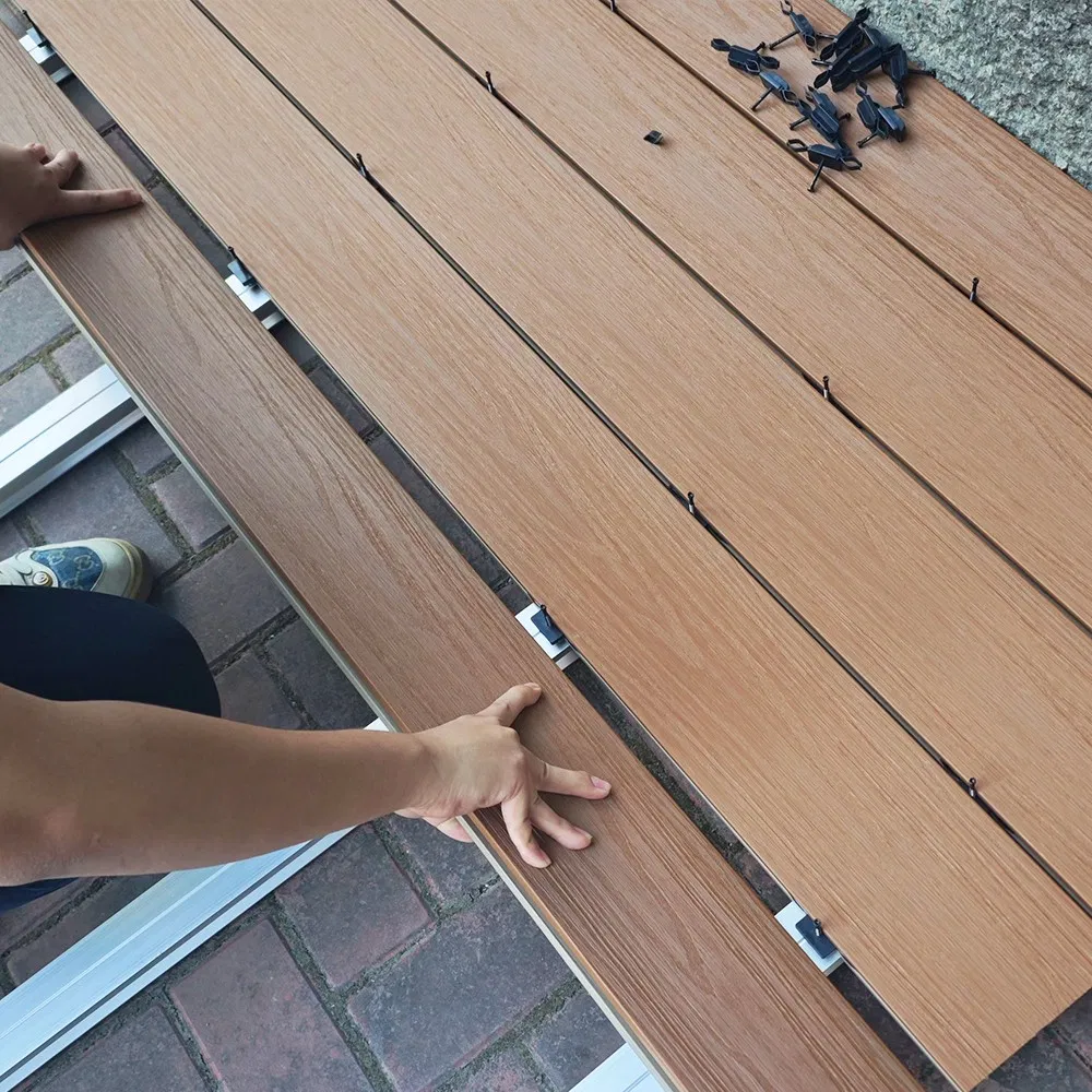 Cheap Solid Wood Plastic Composite Decking Panel Anti-Rot WPC Deck Flooring for Outdoor Garden Patio
