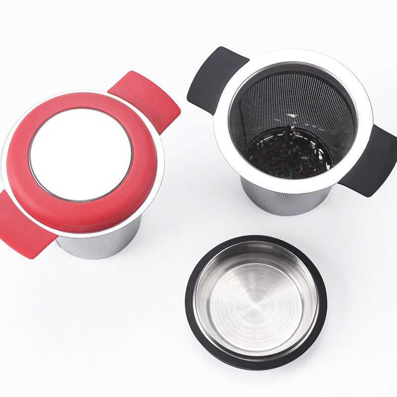 Zihe Kitchen 304 Stainless Steel Tea Strainer Double Handled Separator
