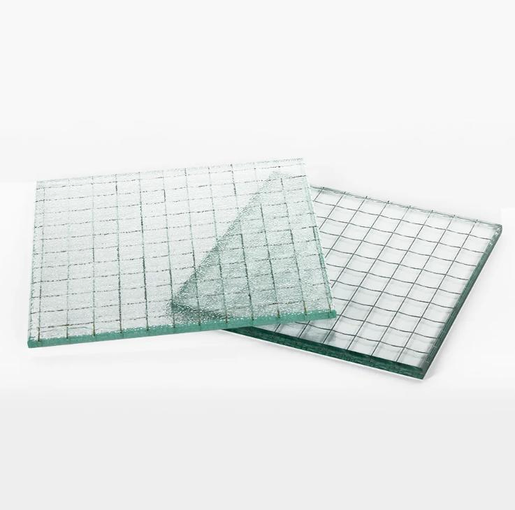 Customized Size 5mm 6mm Figure Glass Pattern Glass Clear Wire Mesh Glass