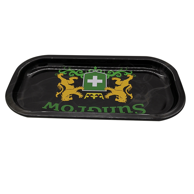 Coffee Shop Bar Pub Dinner Decorative Rectangular Tin Metal Stainless Steel Non Slip Food Tray