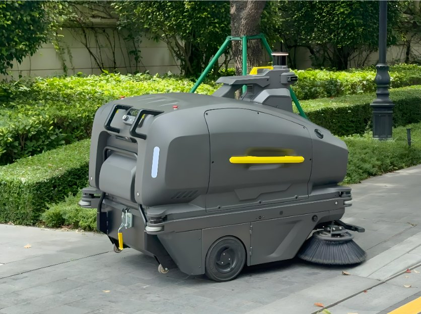 Unmanned Autonomous sweeping robot Robotic road sweeper for Semi-closed areas