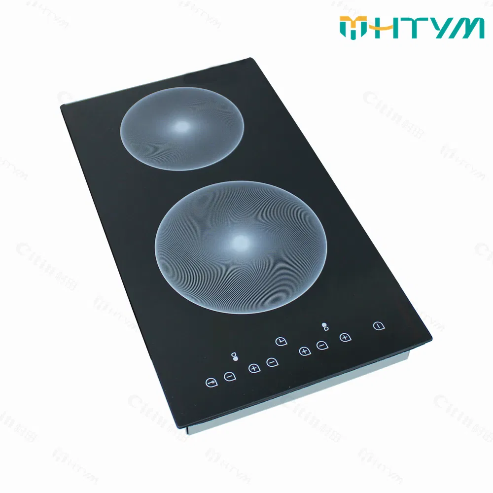 2-Burner Vertical Ceramic Cooktop – Touch-Control Built-in Induction Hob