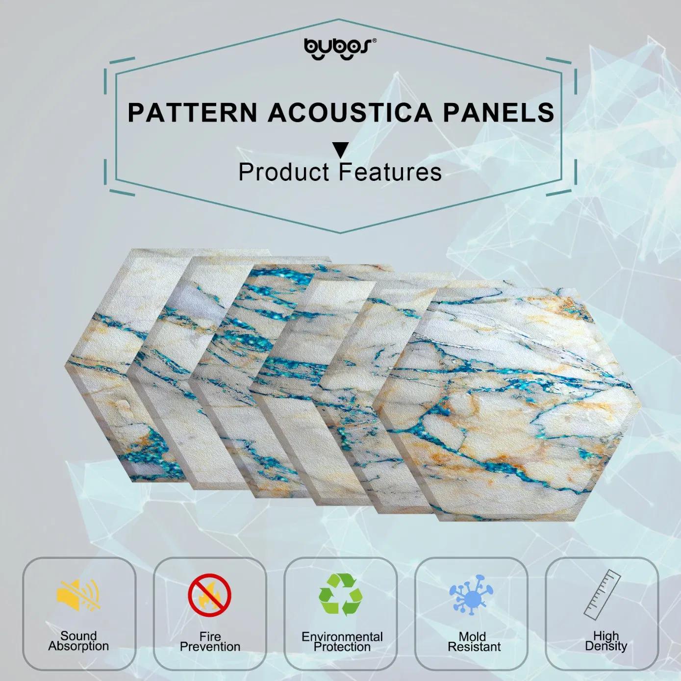 Stylish Hexagon Acoustic Panels for Effective Sound Dampening