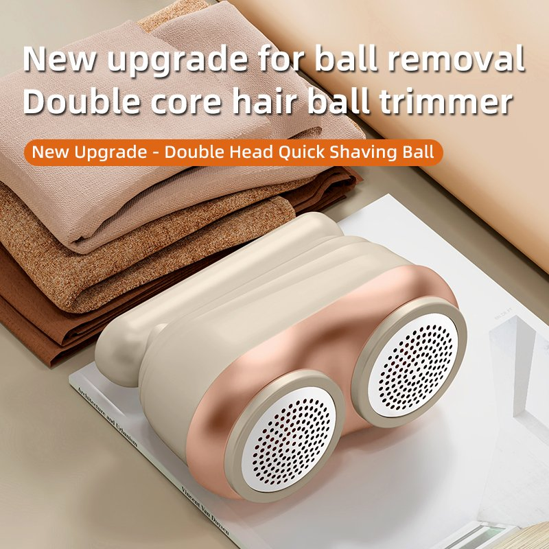 Electric Lint Remover Clothes Two Head Power Motor LED Rechargeable Portable Fabric Shaver and Lint Remover