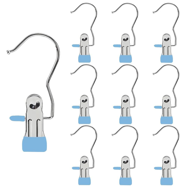 Guangdong Stainless Steel Boot Shoes Socks Laundry Clothes Hanger Peg Clips Hook Hanger for Hanging