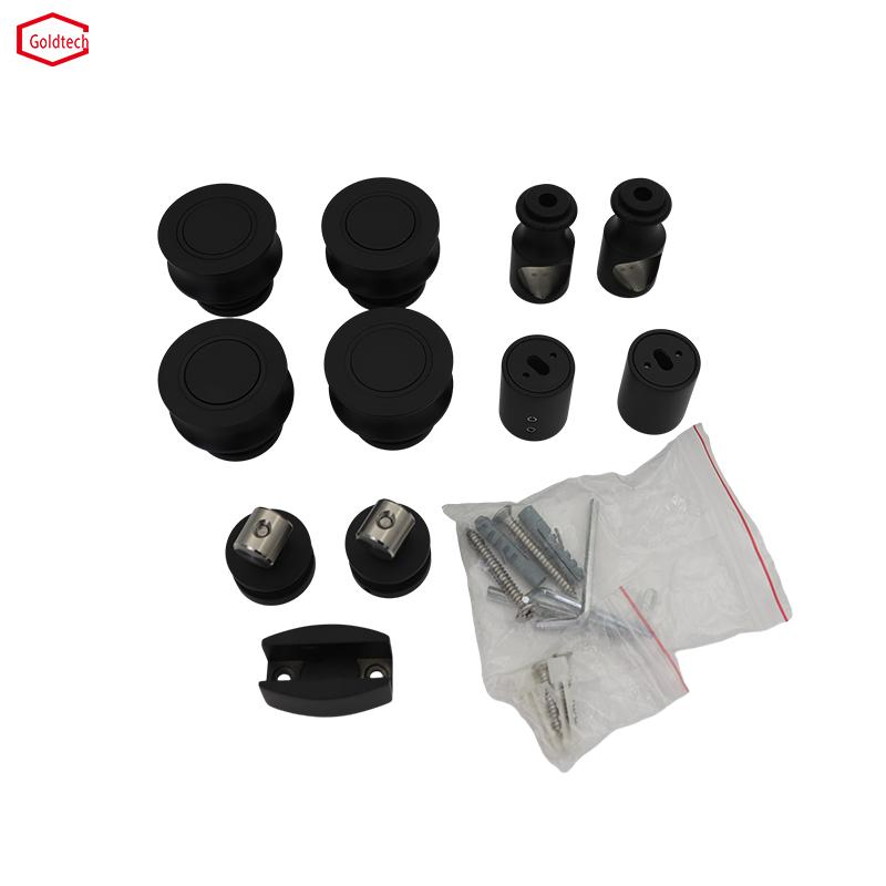 Matt Black Stainless Steel Shower Glass Sliding Door Roller System Hardware