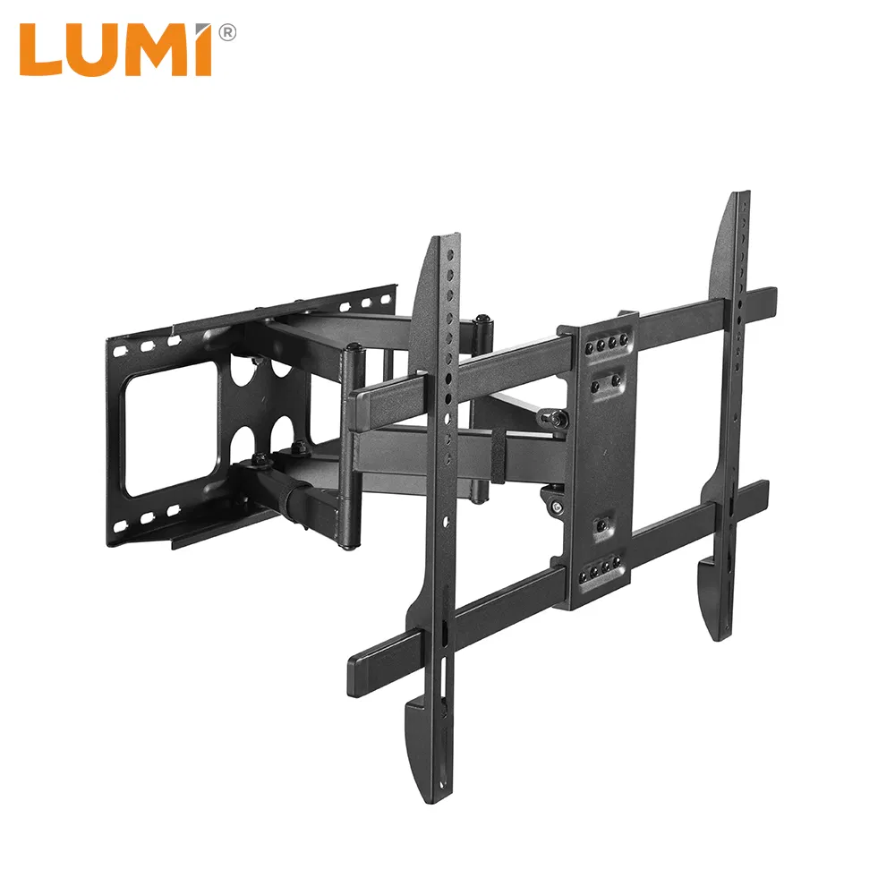 Wholesale OEM ODM Heavy-Duty Steel Tilt Swivel TV Bracket VESA 600x400 Full Motion Wall Mount with Articulating Arms for 37"-86" LED LCD OLED Smart Flat Screen