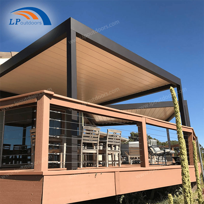 Aluminum Pergola Brackets Motorized Pergola Profile Kits for Outdoor Patio
