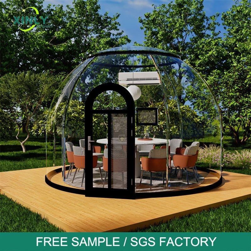 Igloo Dome 3.8m+2.6mpc Bubble House Garden Domes for Dining/Cafe Resort