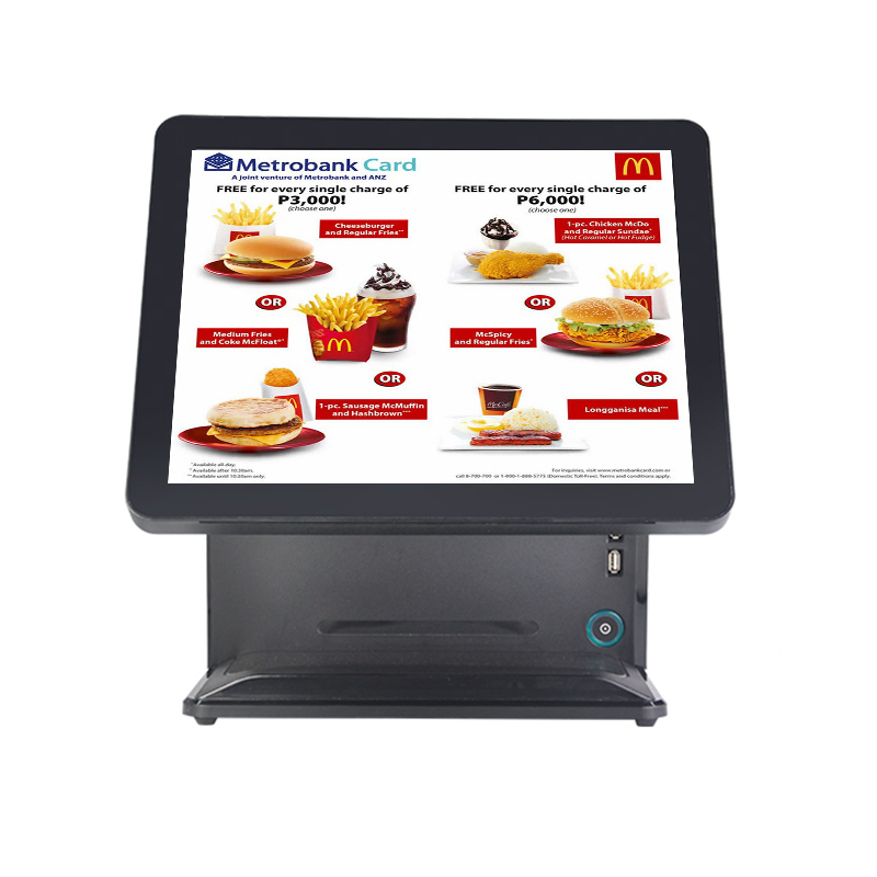 17 Inch Touch Screen Monitor POS Terminal System Window Dual All in One PC