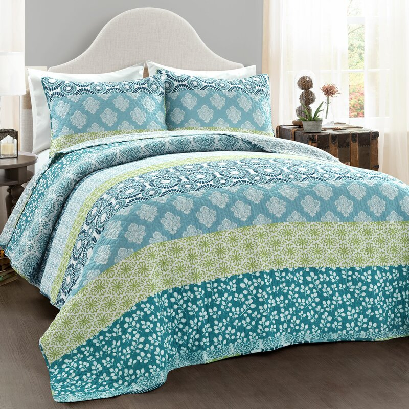 Reversible Cotton Quilt Bedding Set