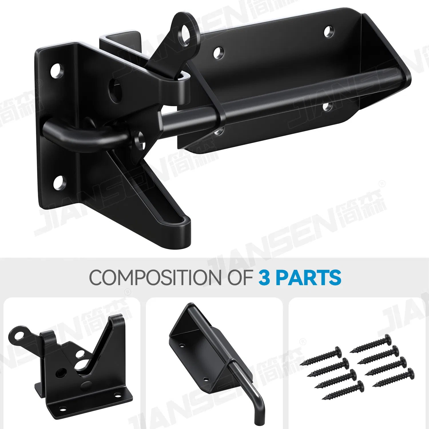 Premium Self-Locking Gate Latch for Wooden and Metal Fences