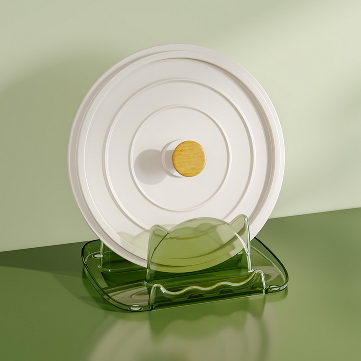 Simple Kitchen Cutting Board Spatula Pot Lid Rack
