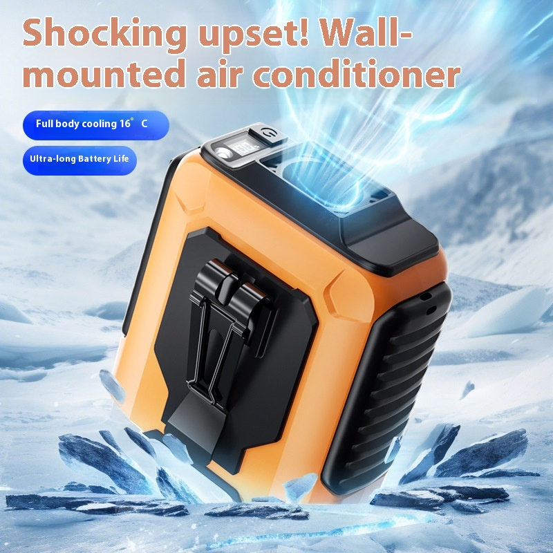 4000mAh Rechargeable 100 Speed Portable & Wearable Waist Fan 3 in 1 Power Bank LED Lighting Desktop Fan 12m/S