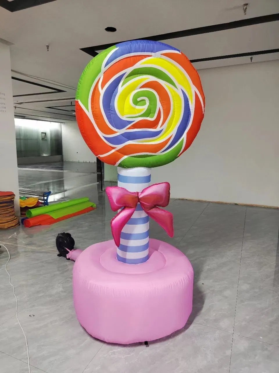 Fashion New Style Pretty 2m Giant Inflatable Lolly Candy Balloon Inflatable Lollipop Candy Model for Decoration