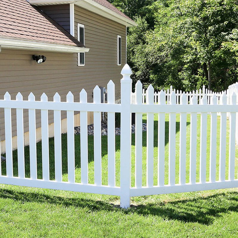 Hot Selling Vinyl Garden Fence, Outdoor PVC Picket Fence, Plastic House Yard Fence with Picket