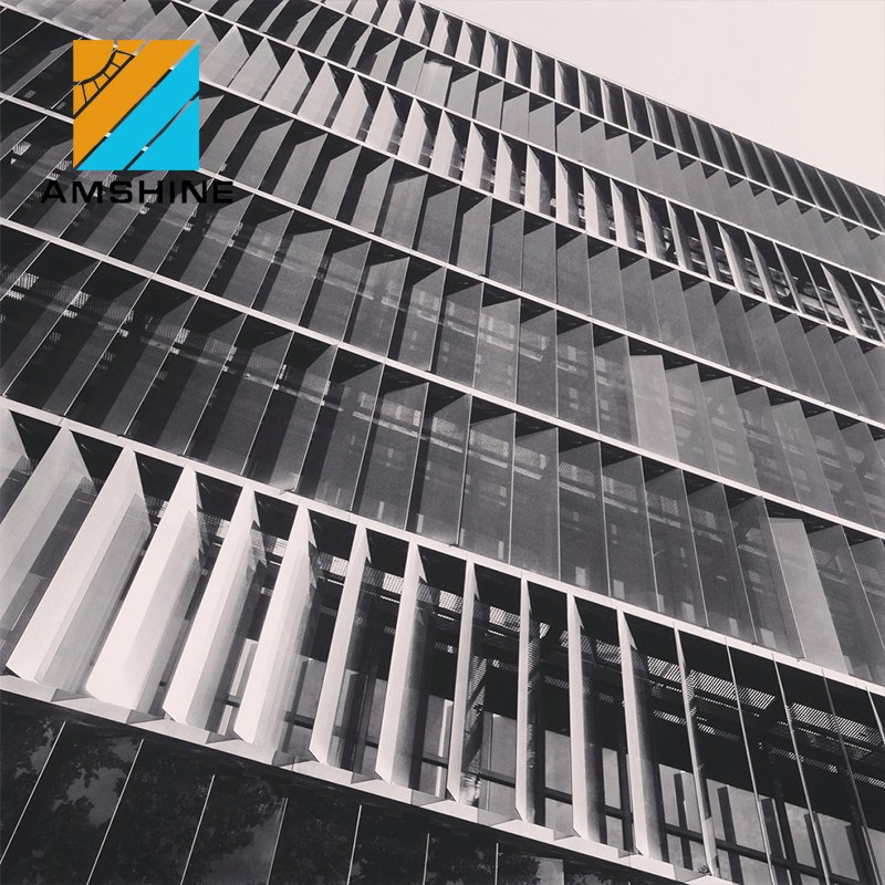 Horizontal Airfoil Sun Shade Louver for Glass Curtain Wall