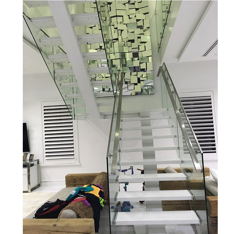 Staircase Wall Handrail Modern Staircase Tread Design White Staircase Wood