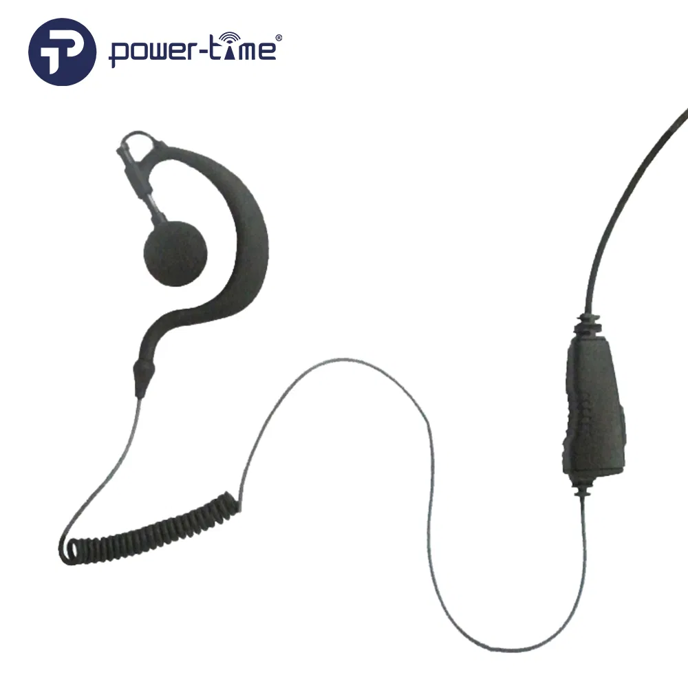Soft TPU G Shape Ear Hook Earphone with in-Line Ptt