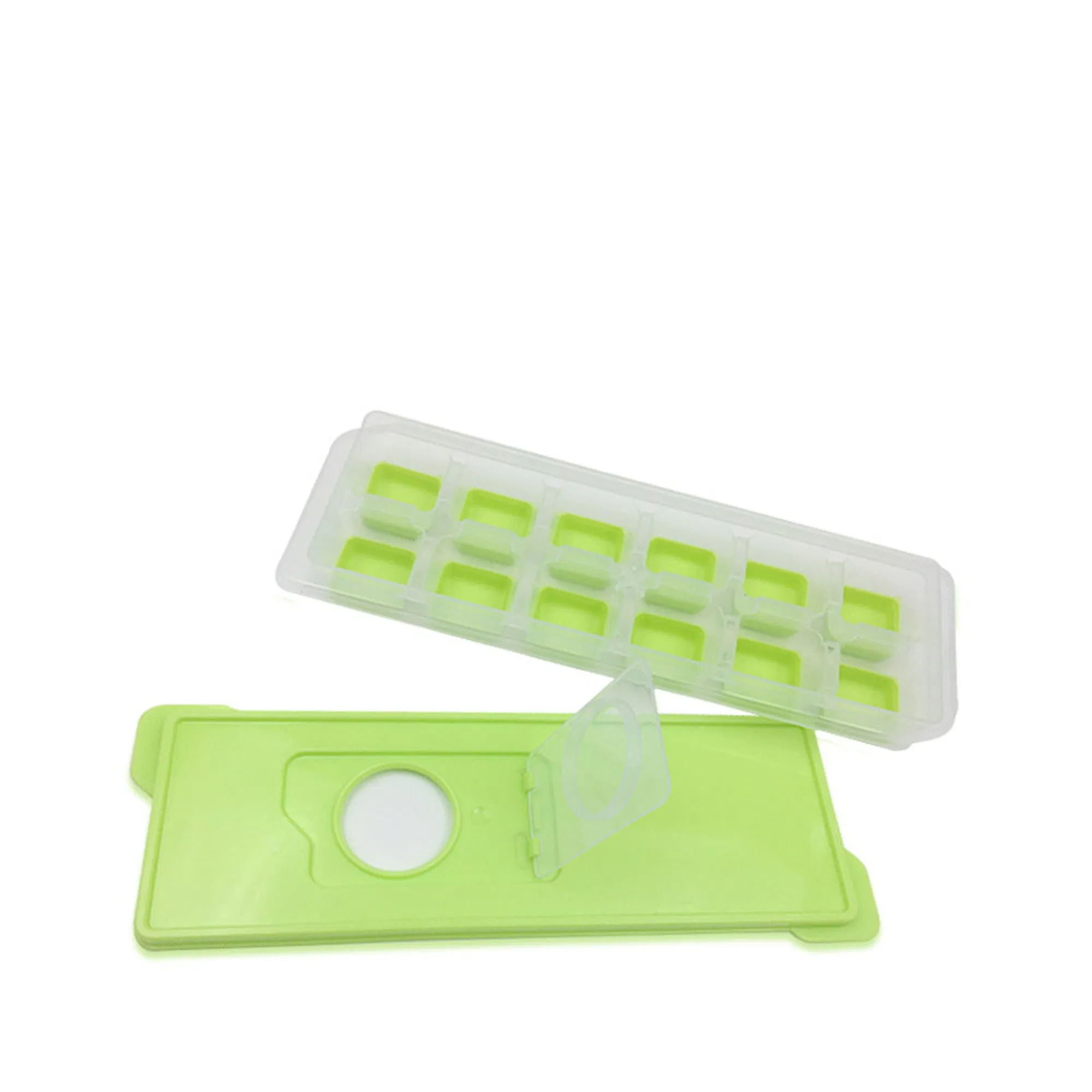 Spill-Resistant Removable Lid BPA Free Plastic Easy Release and Flexible 12-Ice Trays