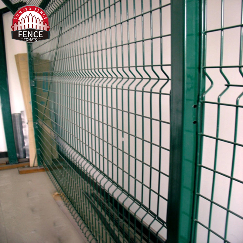 Панели для забора 3D стальные сварные зеленые 6 калибр