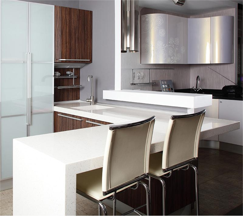 Kitchen Furniture Materials Plan De Travail Surface solid Corians Ceramic for Floors Stone Bathtub Oval with Shelf Snow White Polished Slabs Sink Countertop