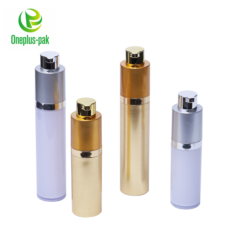 China Supplier Silver Luxury Cream Plastic Cosmetic Bottle