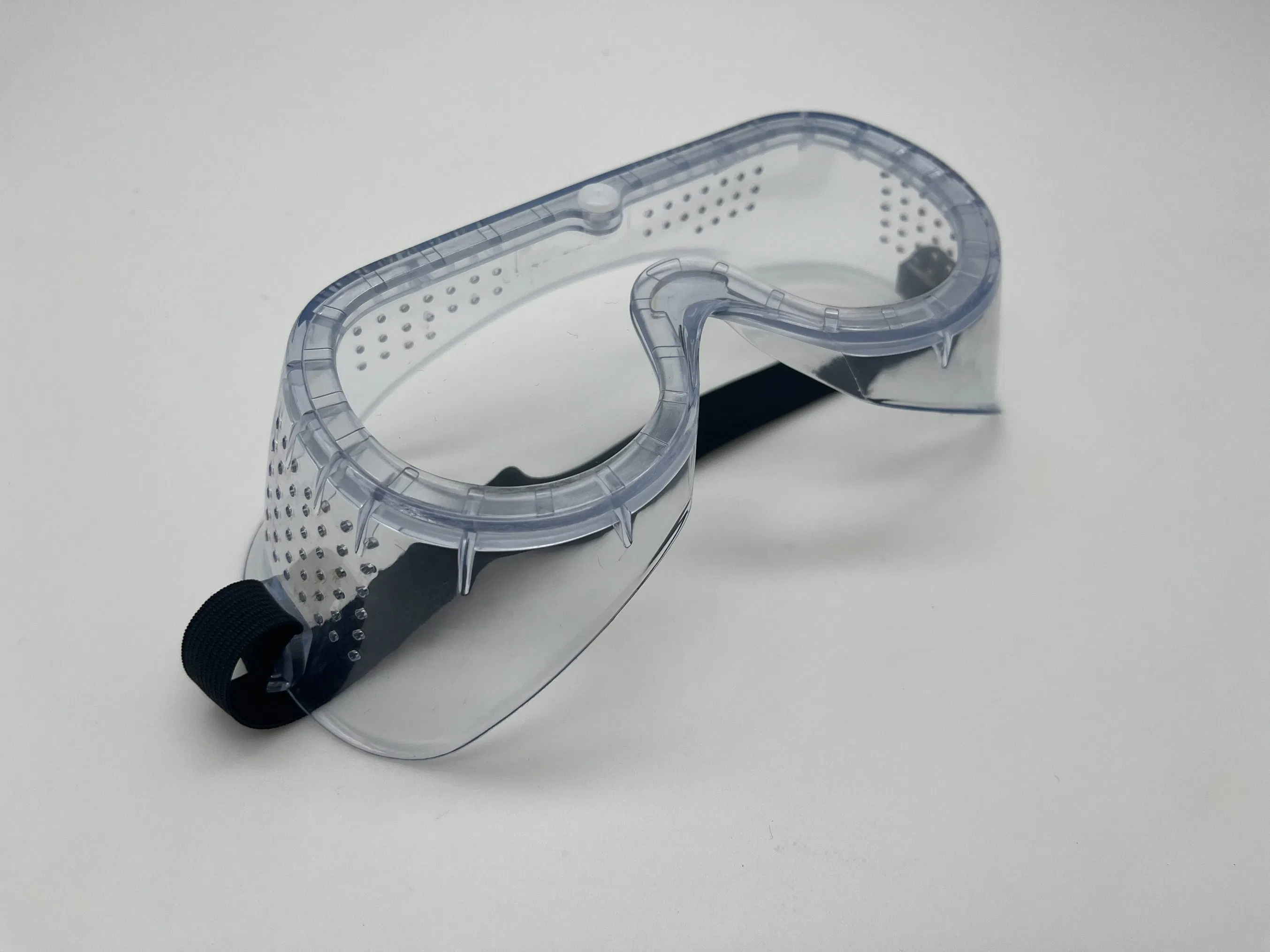 Transparent Lens PVC Frame Safety Goggle with Elastic Belt for Safety Industry