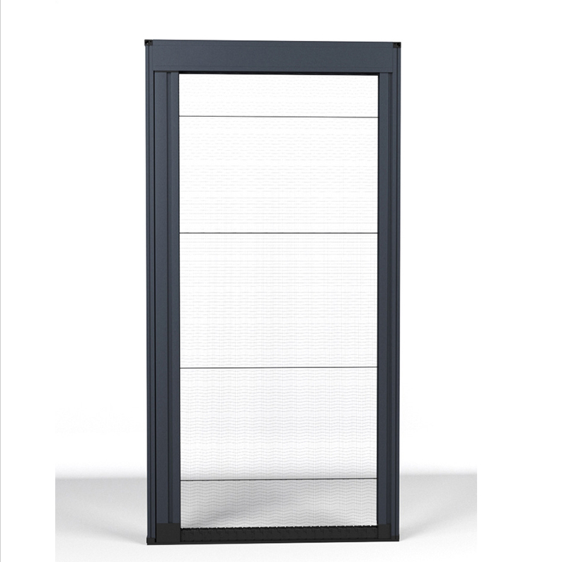 Factory Anti-Mosquito Invisible Screen Window Aluminum Alloy Roller Engineering Stretch Retractable Door Profile PP Anti-Insect