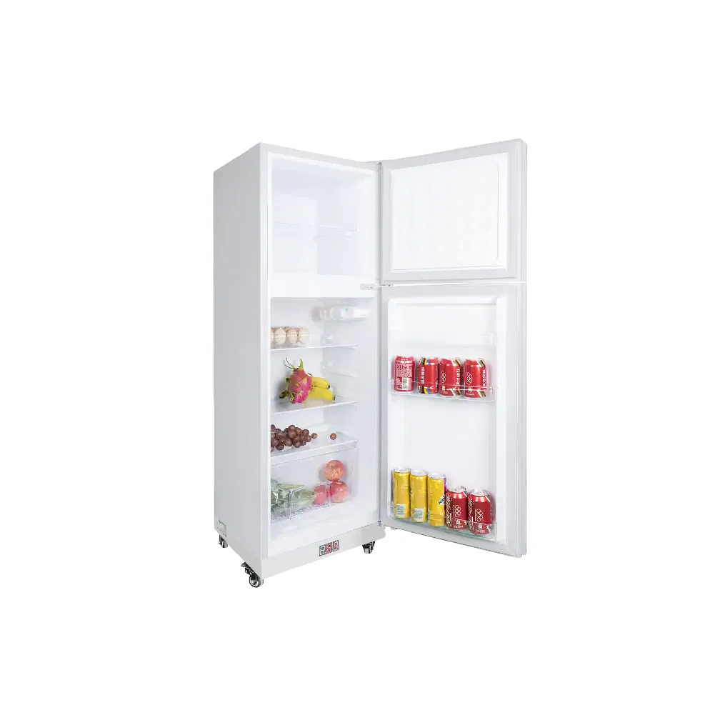 Commercial Mini Refrigeration Equipment Solar Home Compact Fridge Freezer 12V DC Car Double Door Refrigerator