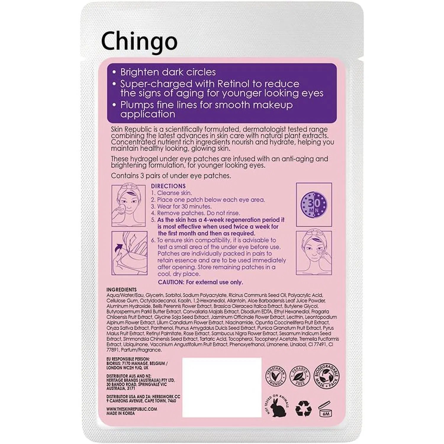 Brighten Dark Circles Intense Hydration for Youthful Eye Skin Eyemask
