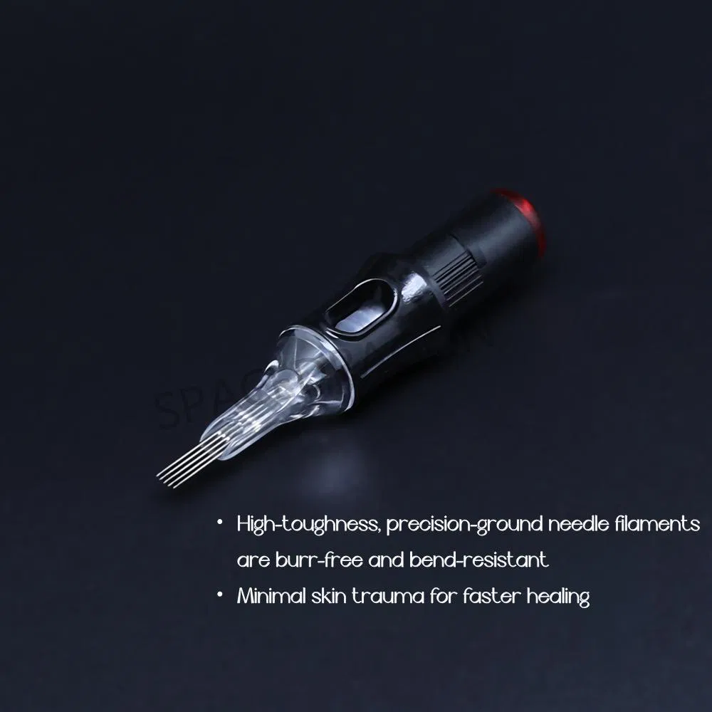 Factory OEM/ODM Sterilized Sterile 316L Stainless Steel Tattoo Cartridge Needles Custom Logo Disposable Rl/RS/RM/Cm/M1 Round Liner//Shader/Magnum Tattoo Needle