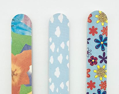 Printing Flower Nail File Nail Rub Strip Manicure Tool Double-Sided Nail Buffer File