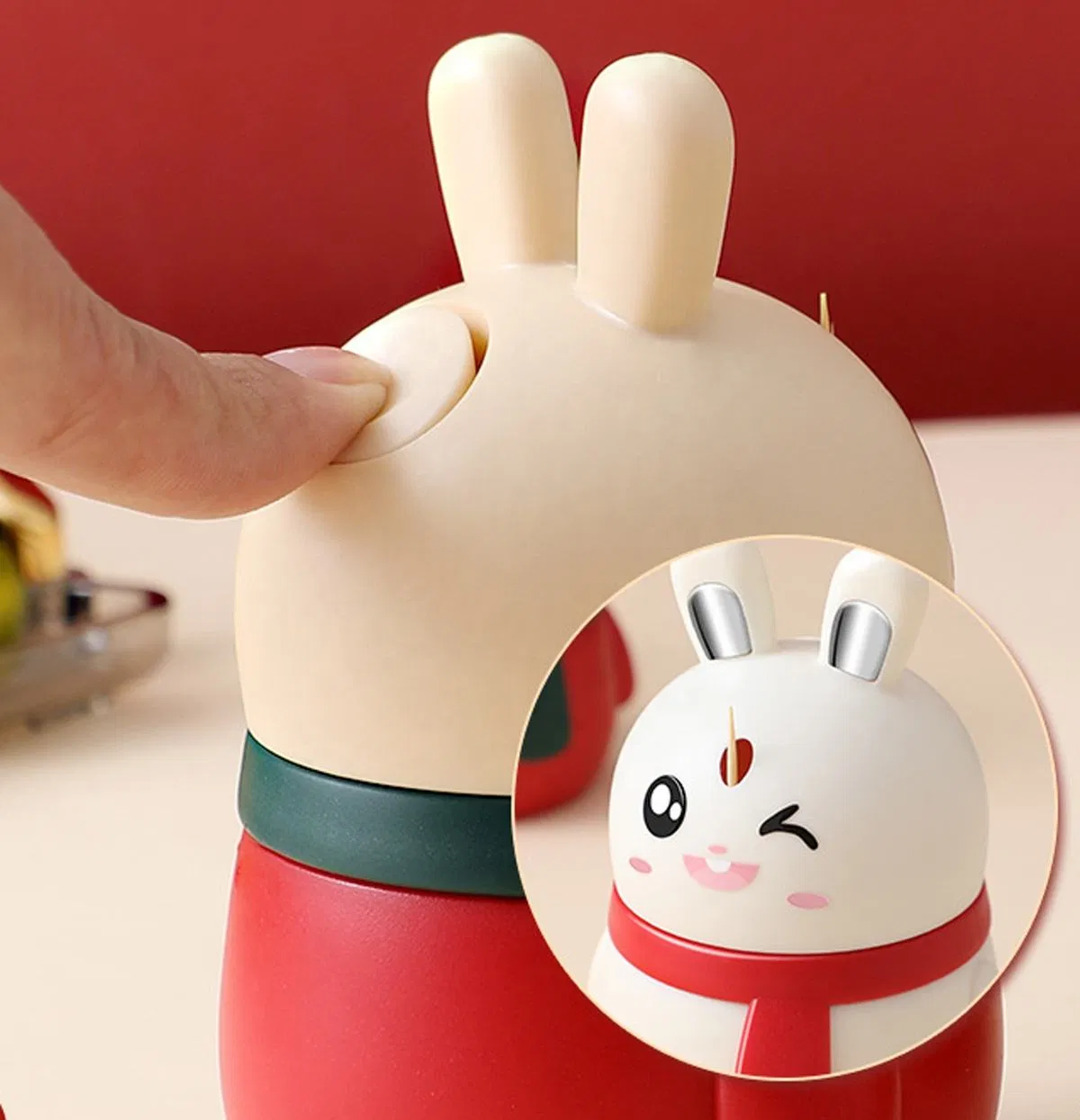 Stocked Home KTV Restaurant Use Rabbit Shape Toothpick Dispenser Toothpick Holder