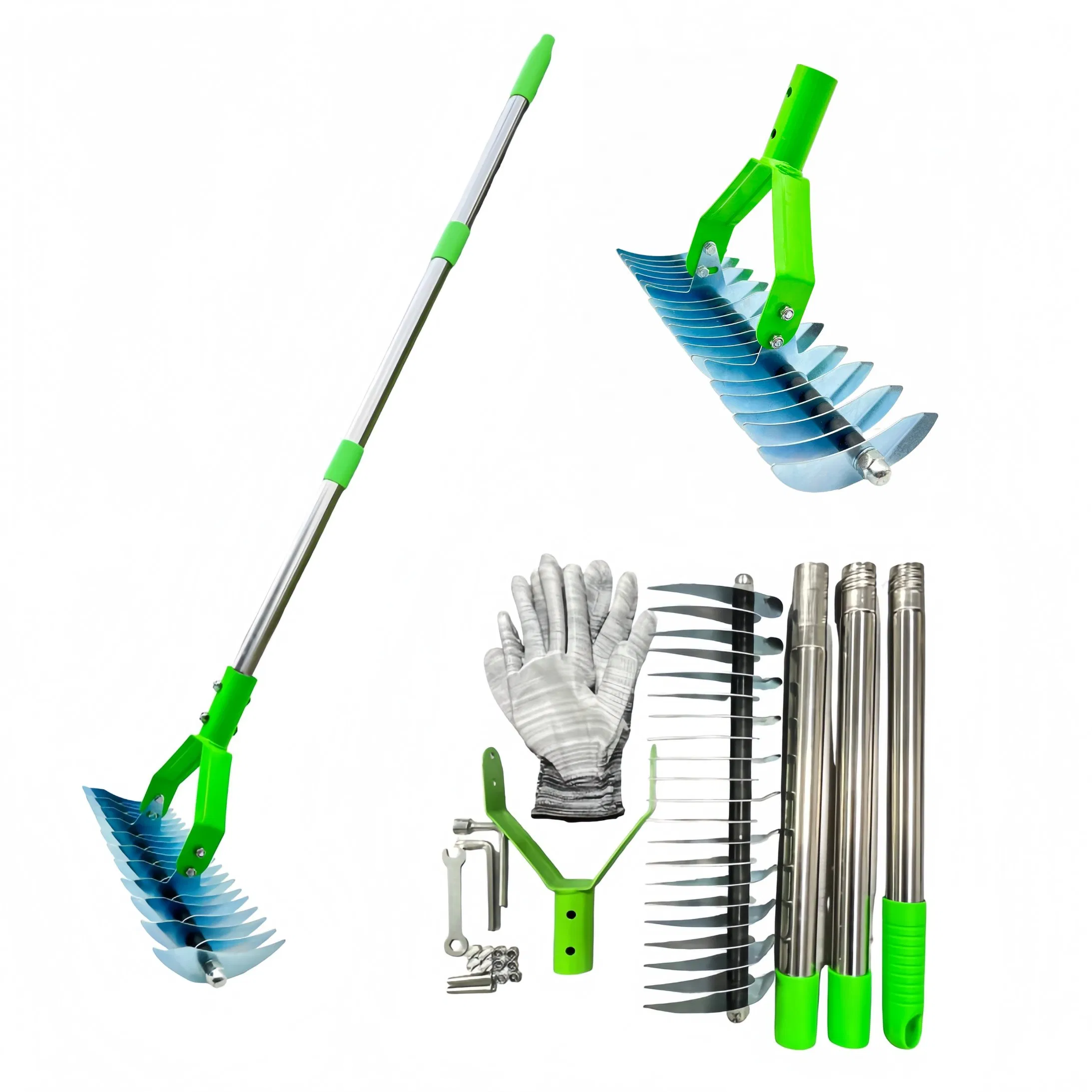 1.3m Lawn Thatch Rake for Grass Care, Versatile Garden Dethatching Tool