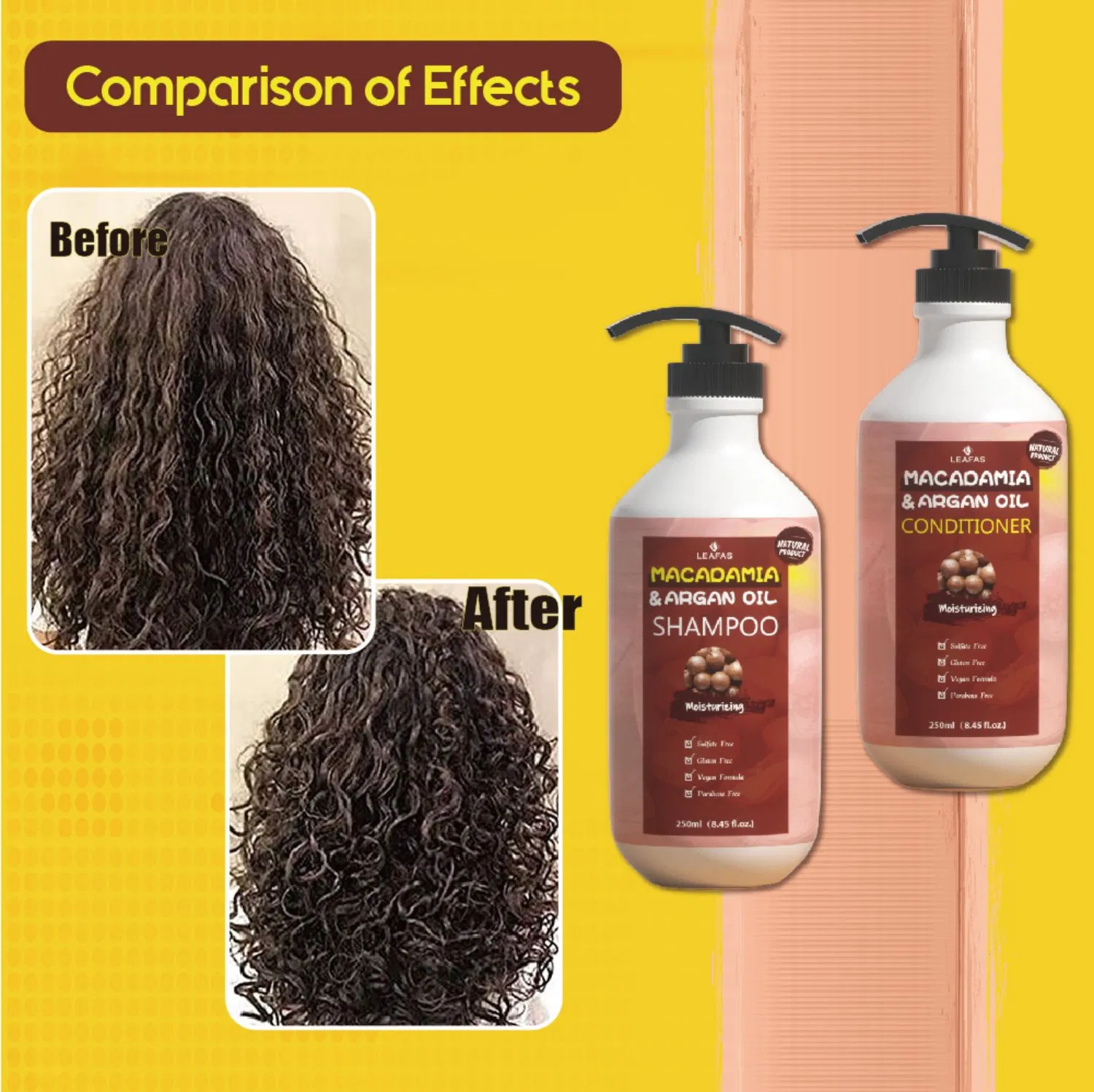 High Quality OEM Nutrition Care Hair Treatment Macadamia & Argan Oil Conditioner