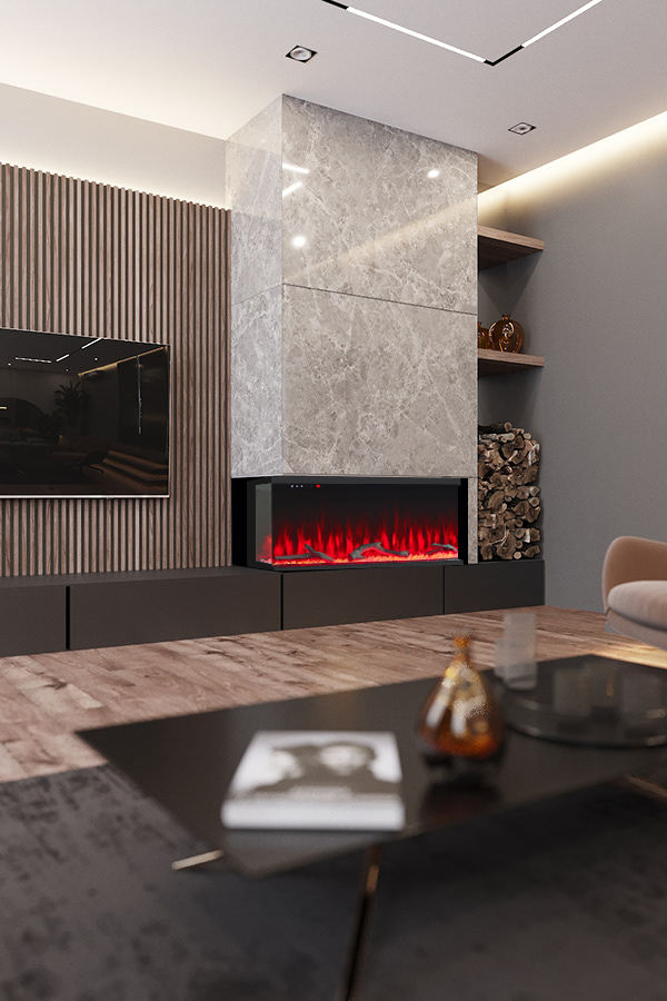 New Good Elegant Home Appliance 3 Sided Electric Fireplace