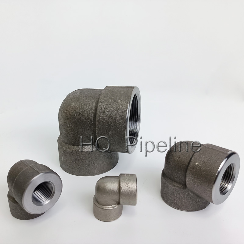 High Pressure of 2000lbs 3000lbs 6000lbs Threaded Pipe Fittings Forged Steel Socket Elbows