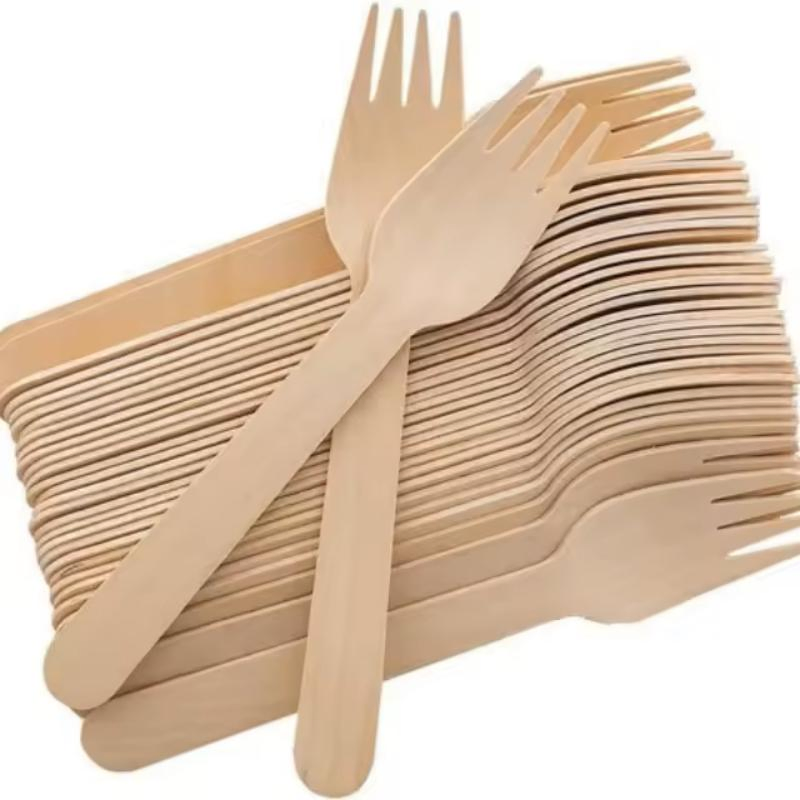 Disposable Suspension Plastic Bamboo Mini Wooden MTB Knife Spoon Fork
