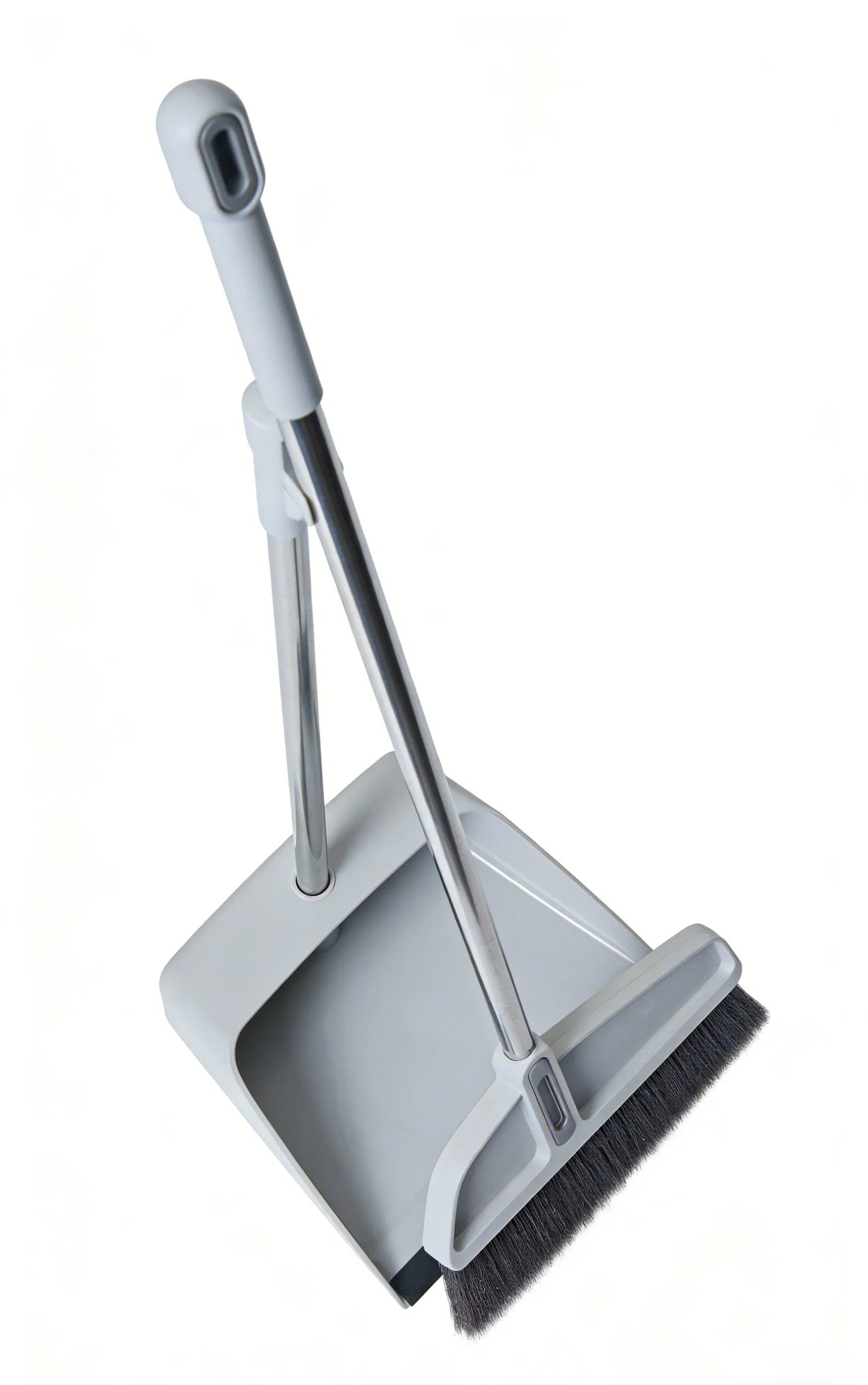 Durable Stainless Steel Broom - Ergonomic Soft-Bristled Cleaning Tool