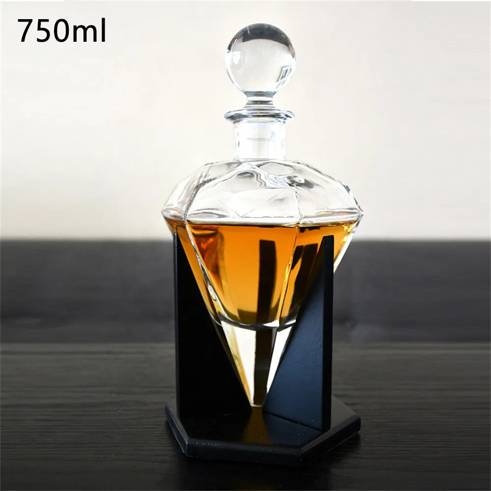 850ml Wholesale High Quality Glass Whiskey Decanter with Stopper