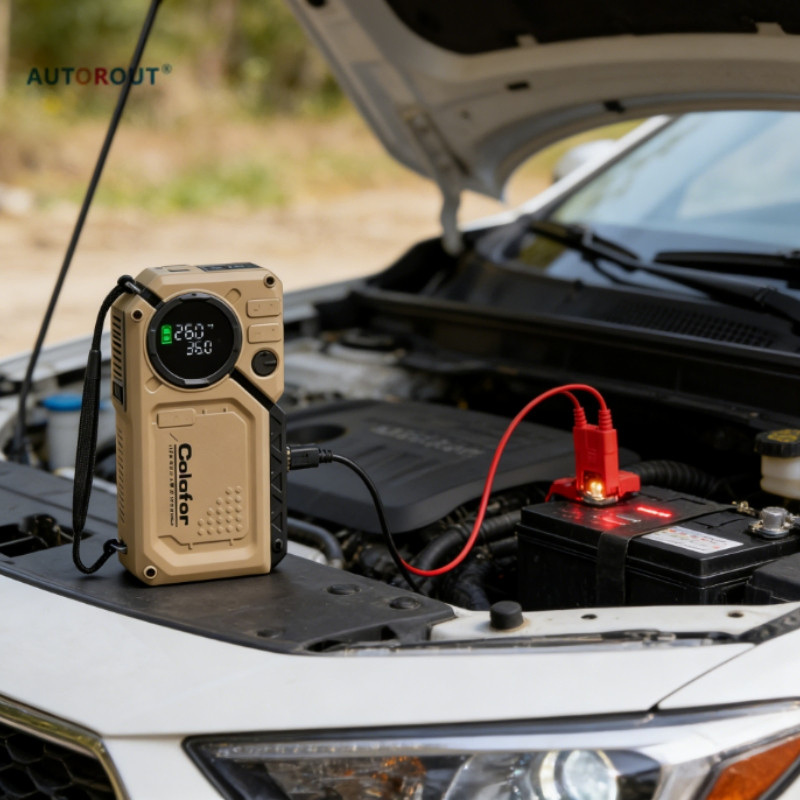 Portable Battery Powered Tire Inflator Kit for Emergencies on Road