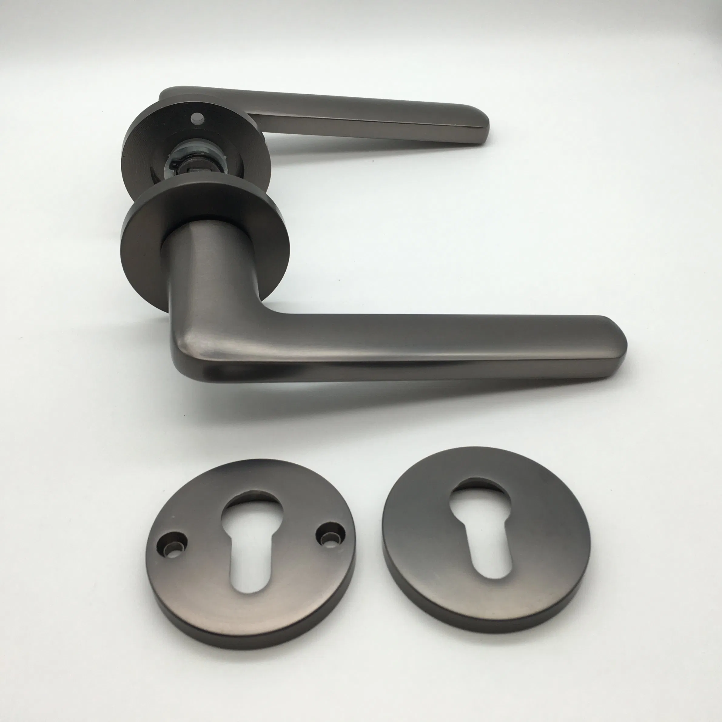 Round Lever Door Handle Aluminum Alloy Interior Design Handles for Wooden Doors